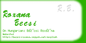 roxana becsi business card